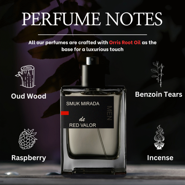 Red Valor Perfume – Oudh Rose | Unisex | Smuk Mirada