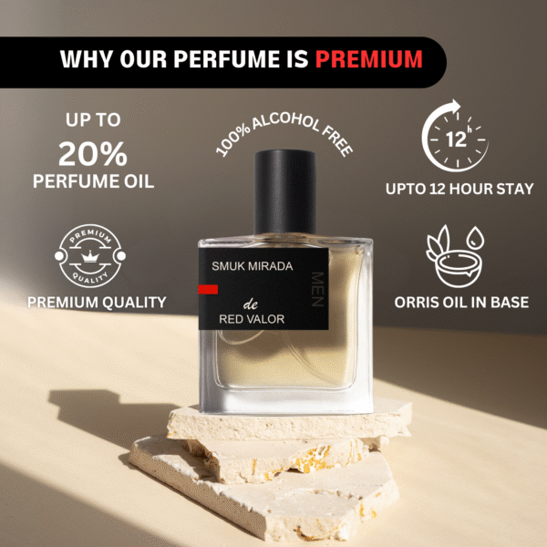 Red Valor Perfume – Oudh Rose | Unisex | Smuk Mirada